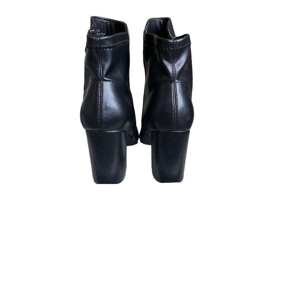 MIA Women's Black Ankle Booties with Side Zipper Casual - Picture 2 of 5